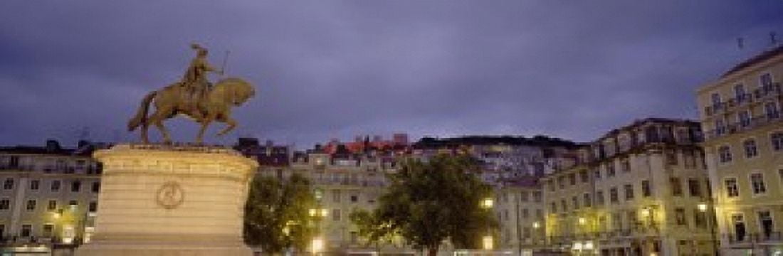 Low angle view of a statue Castelo De Sao Jorge Lisbon Portugal Canvas Art - Panoramic Images (18 x 6)