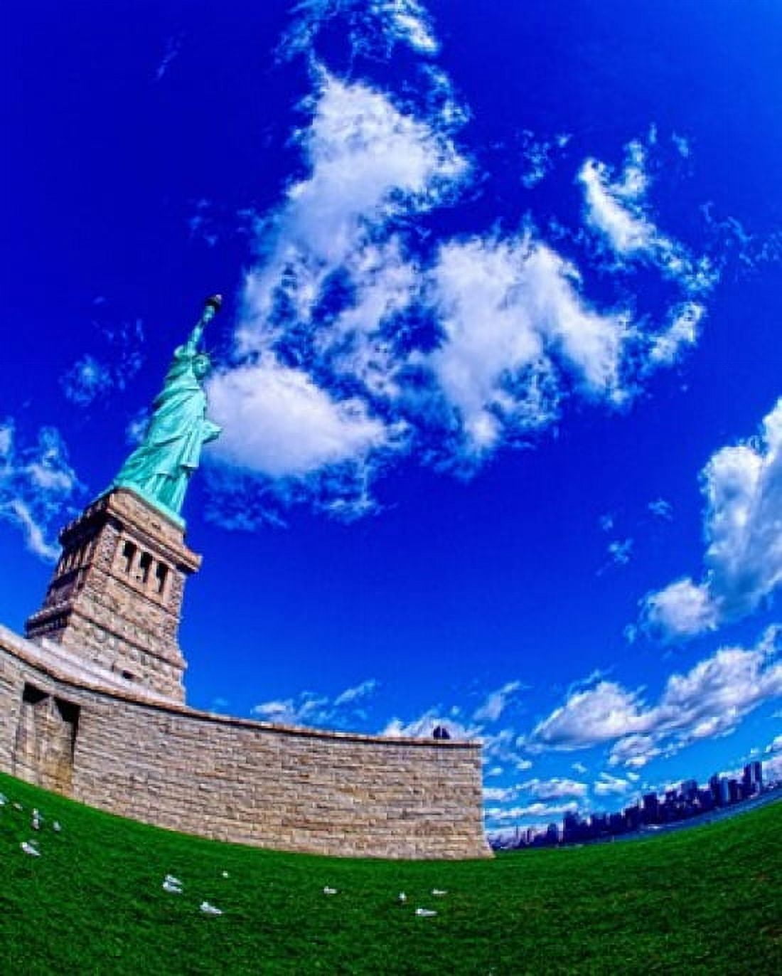 Low angle view of a statue Statue Of Liberty Manhattan Liberty Island New York City New York State USA Canvas Art - Panoramic Images (29 x 36)