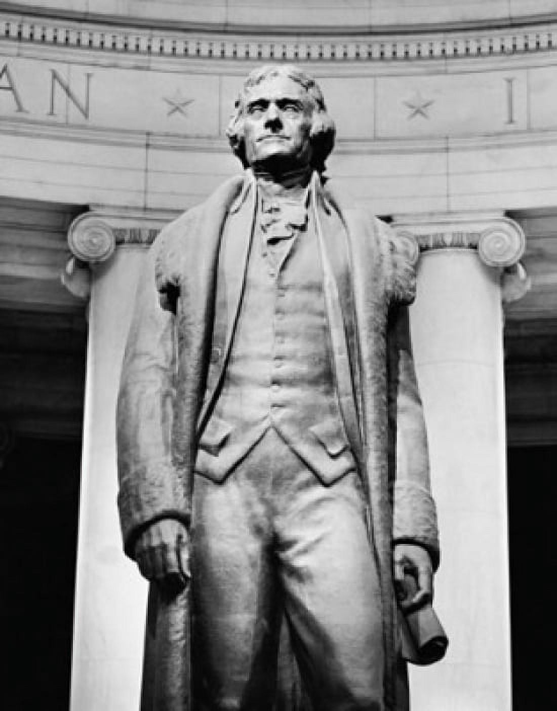 Low angle view of a statue Thomas Jefferson Statue Jefferson Memorial Washington DC USA Canvas Art -  (24 x 36)