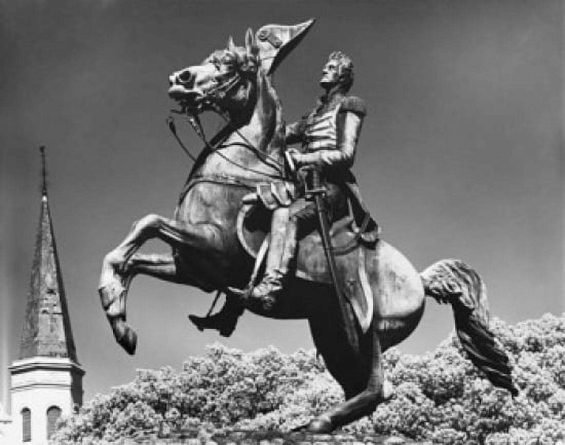 Low angle view of a statue of Andrew Jackson Jackson Square New Orleans Louisiana USA Canvas Art - (18 x 24)