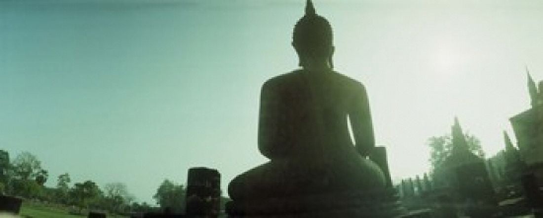 Low angle view of a statue of Buddha Sukhothai Historical Park Sukhothai Thailand Canvas Art - Panoramic Images (30 x 12)