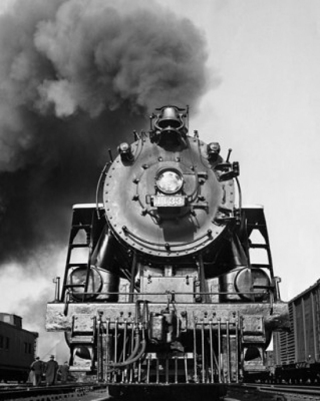 Low angle view of a steam engine exhausting smoke Canvas Art - (18 x 24)