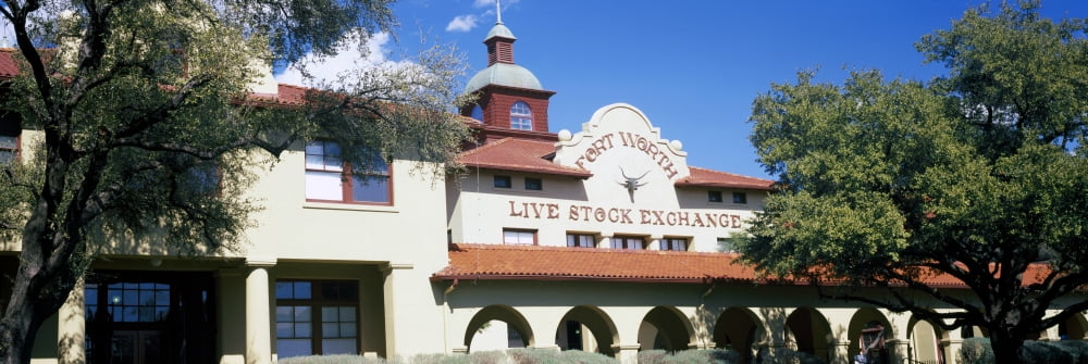 Low angle view of a stock exchange Live Stock Exchange Fort Worth Texas USA Canvas Art - Panoramic Images (27 x 9)