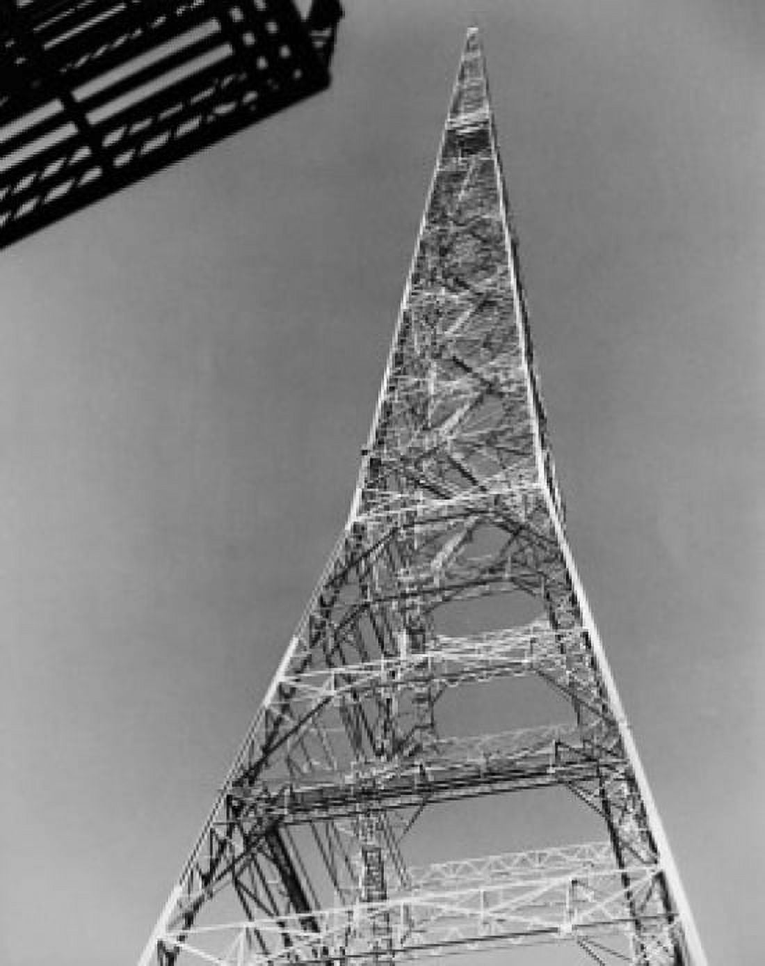 Low angle view of a television tower Canvas Art - (18 x 24)
