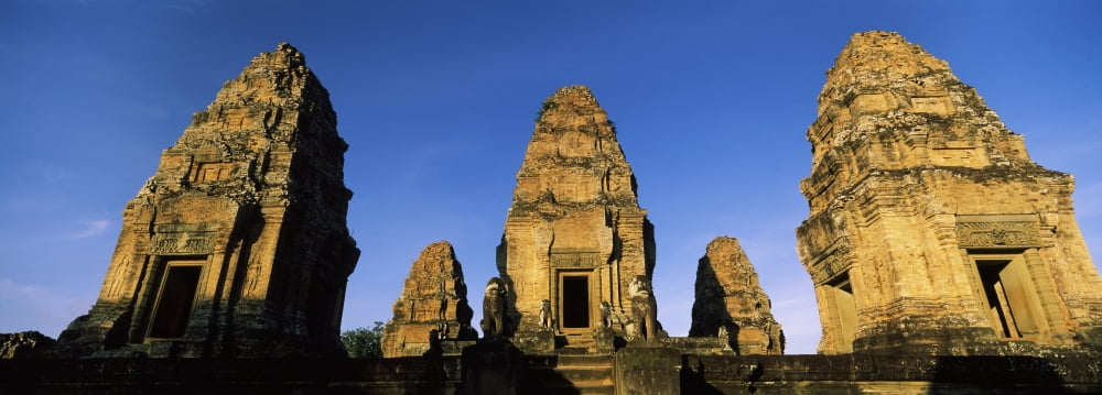 Low angle view of a temple Pre Rup Angkor Cambodia Canvas Art - Panoramic Images (36 x 12)