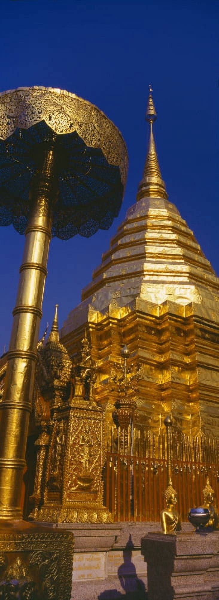 Low angle view of a temple Wat Phrathat Doi Suthep Chiang Mai Thailand Canvas Art - Panoramic Images (27 x 9)