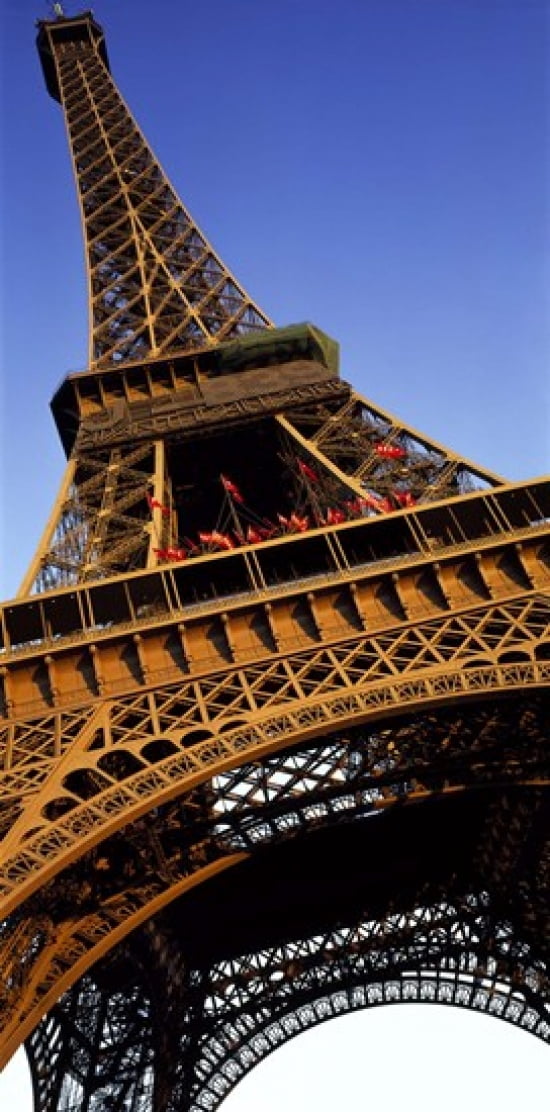 Low angle view of a tower Eiffel Tower Paris Ile-de-France France Canvas Art - Panoramic Images (24 x 12)