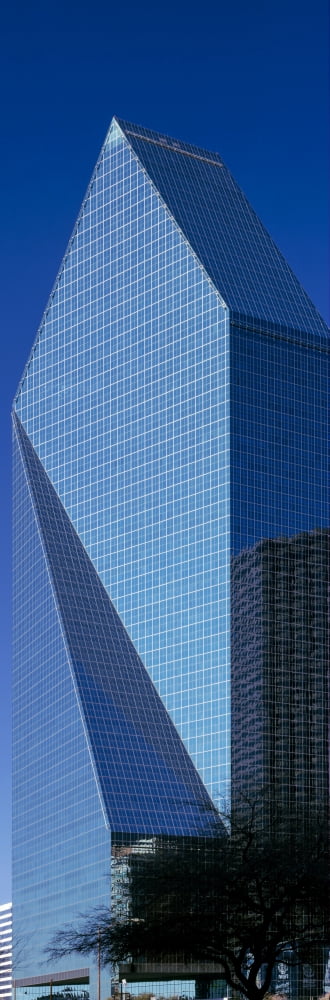 Low angle view of a tower Fountain Place Dallas Texas USA Canvas Art - Panoramic Images (36 x 12)
