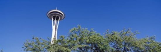 Low angle view of a tower Space Needle Seattle Center Seattle King County Washington State USA Canvas Art - Panoramic Images (36 x 12)