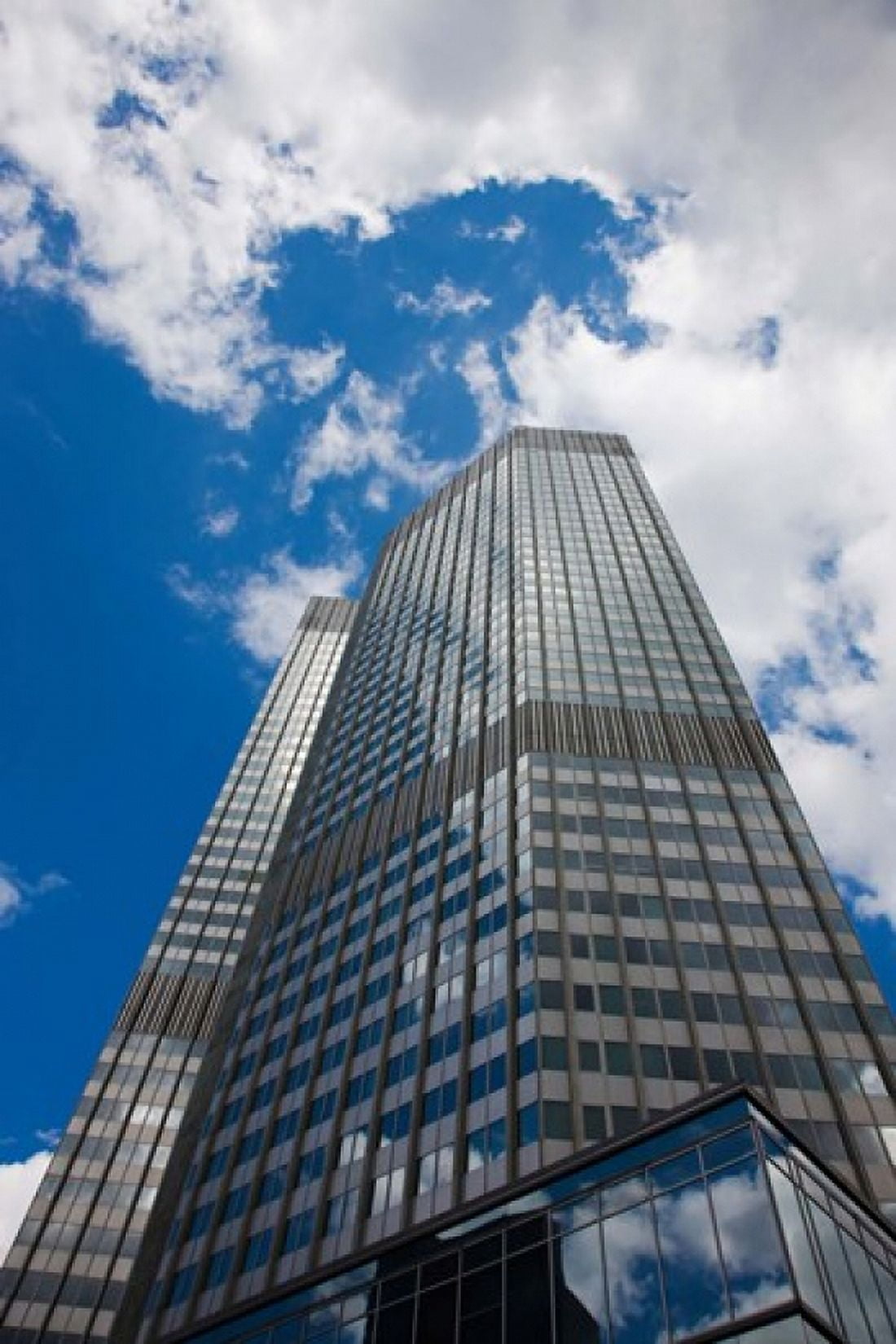 Low angle view of a tower Willy-Brandt-Platz European Central Bank Frankfurt Hesse Germany Canvas Art - Panoramic Images (24 x 36)