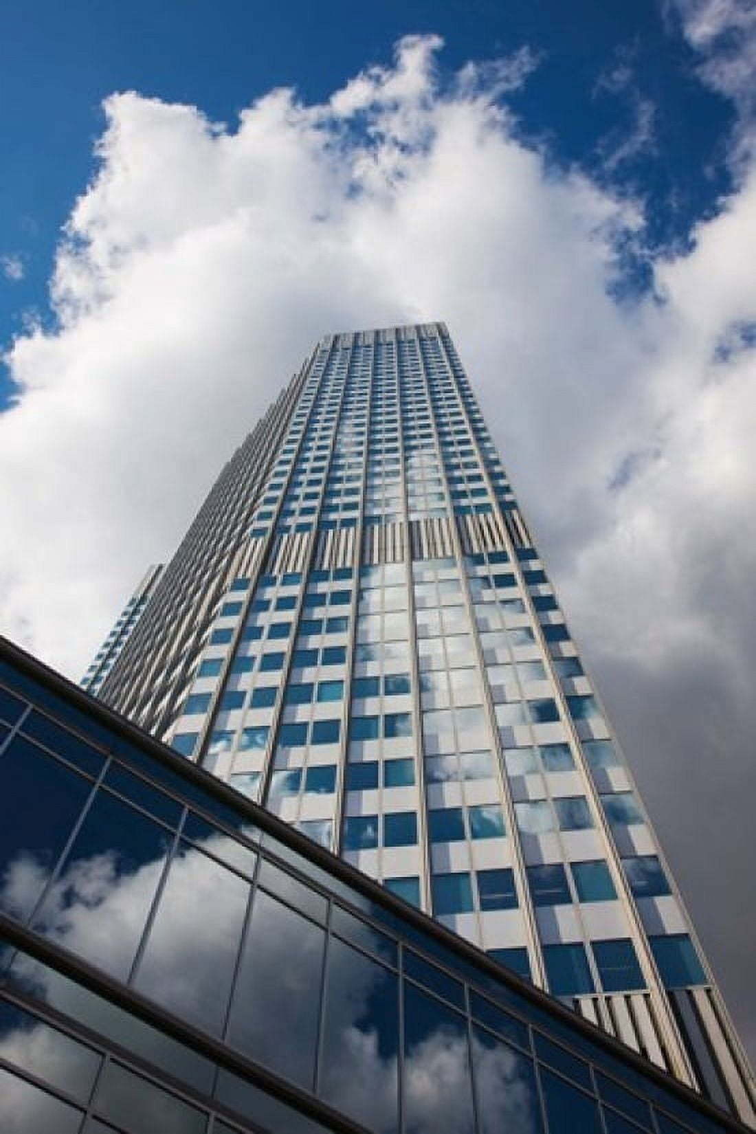 Low angle view of a tower Willy-Brandt-Platz European Central Bank Frankfurt Hesse Germany Canvas Art - Panoramic Images (24 x 36)