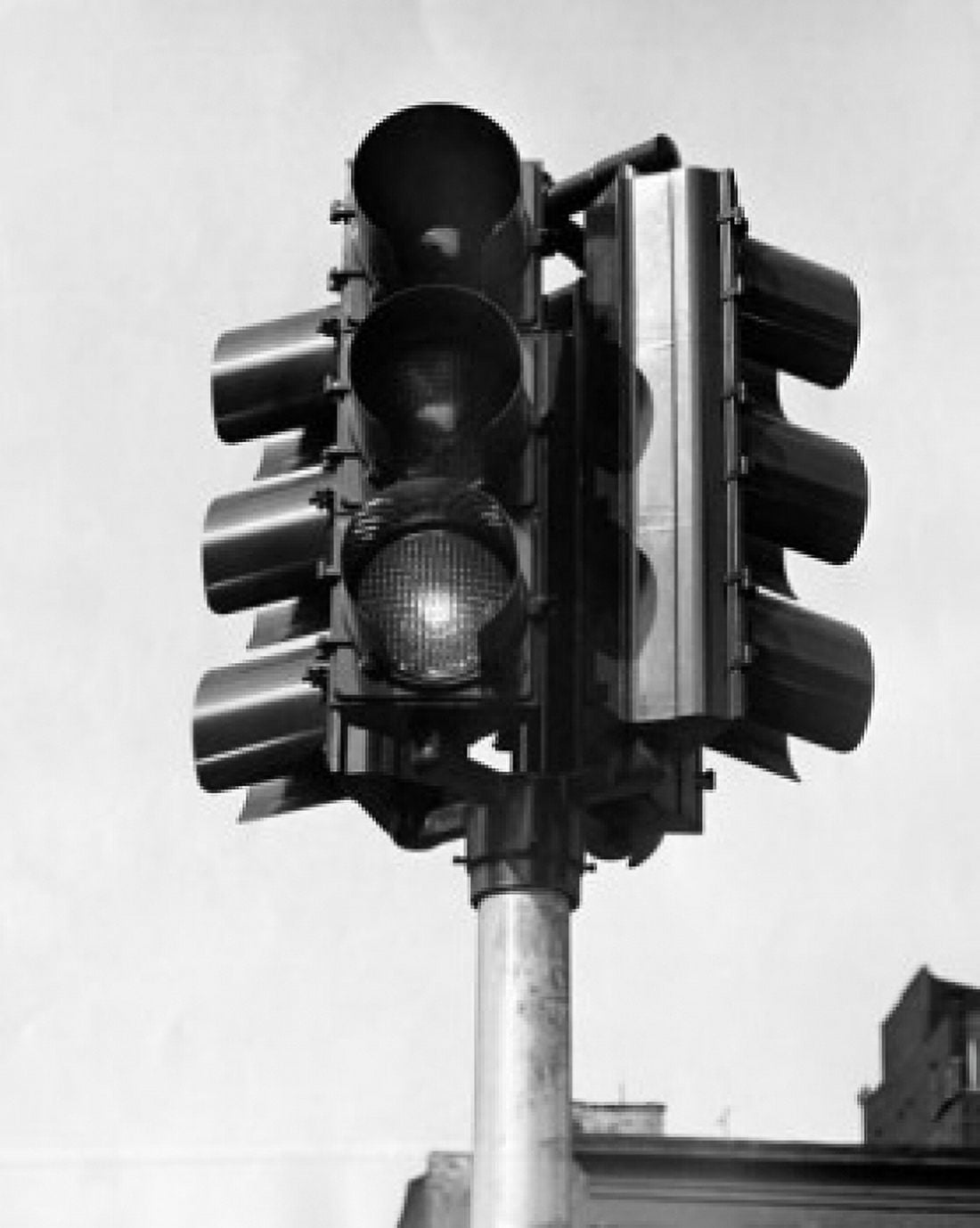 Low angle view of a traffic light Canvas Art - (24 x 36)