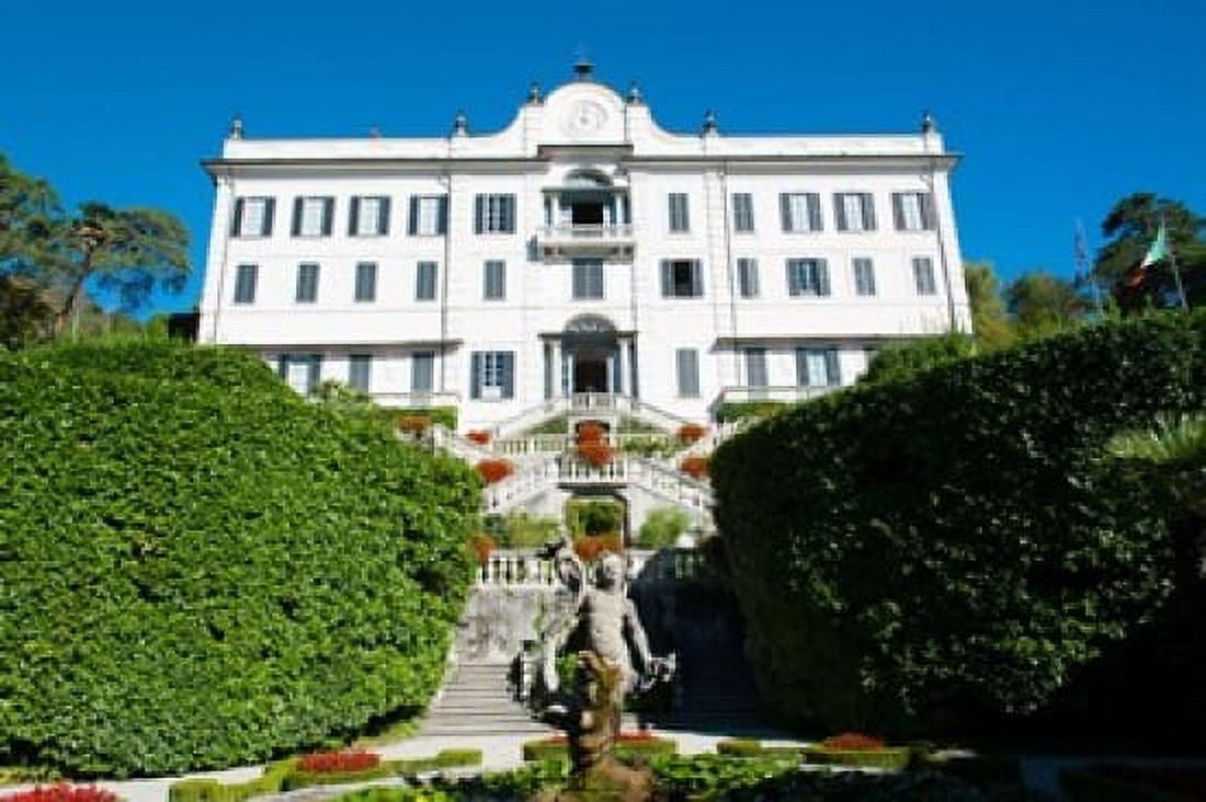 Low angle view of a villa Villa Carlotta Tremezzo Lake Como Lombardy Italy Canvas Art - Panoramic Images (36 x 24)