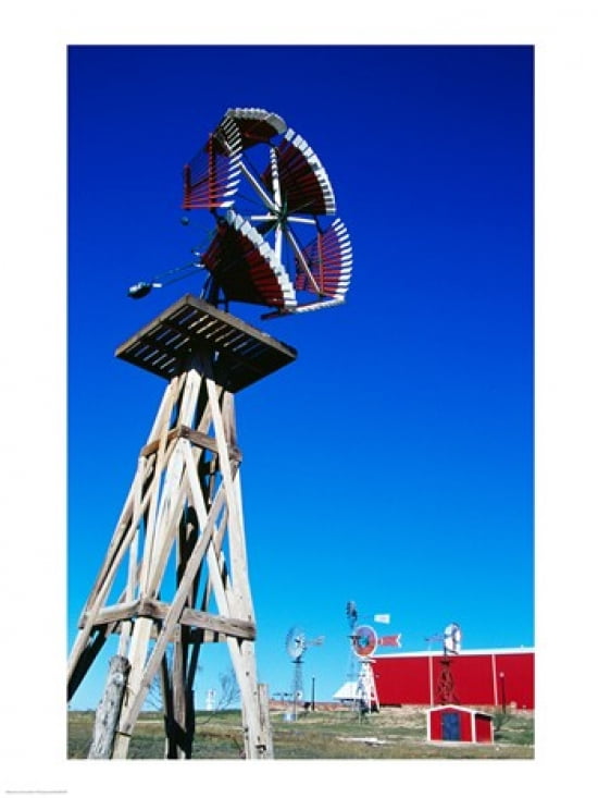 Low angle view of a windmill American Wind Power Center Lubbock Texas USA Canvas Art - (18 x 24)