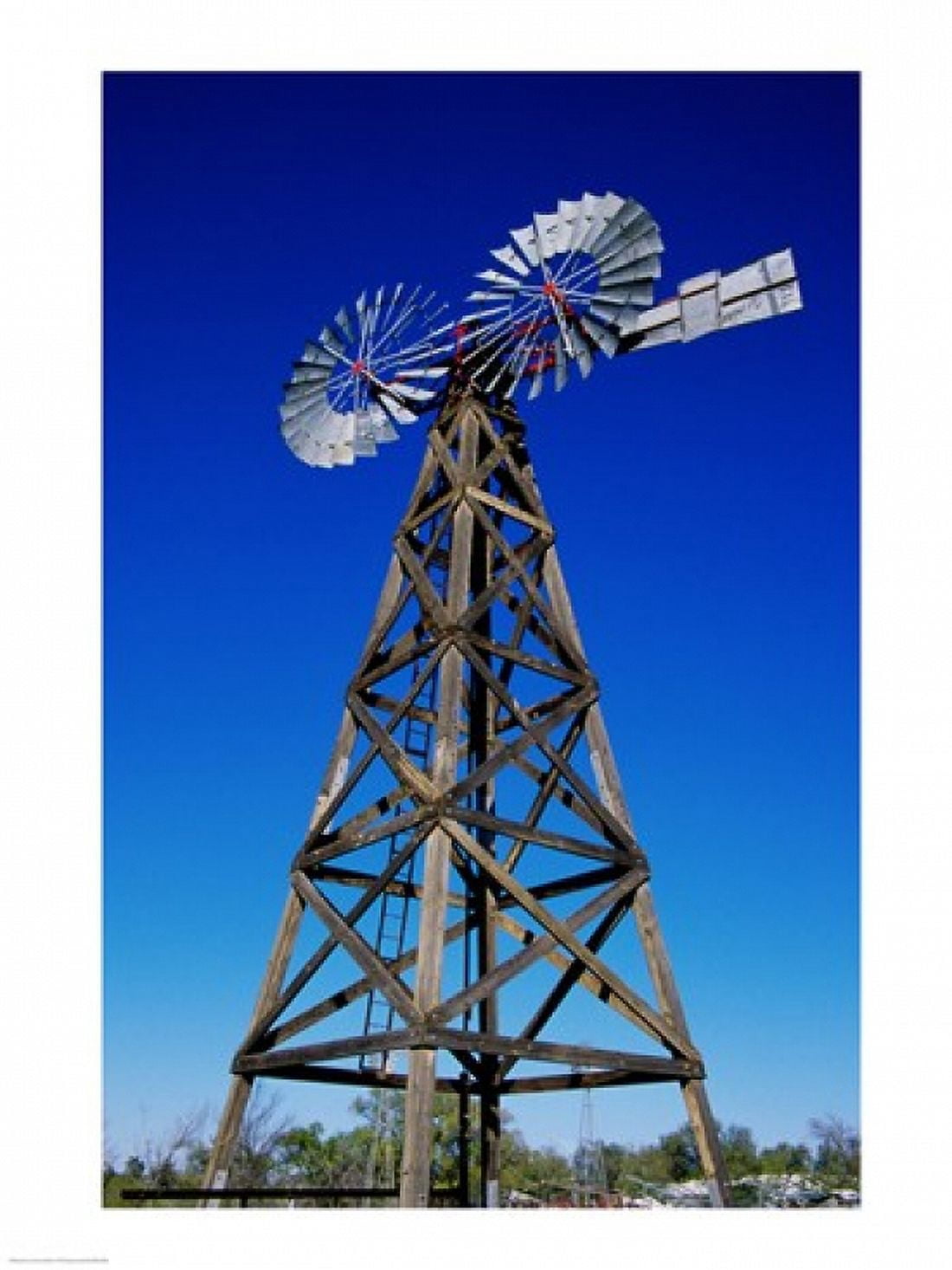 Low angle view of a windmill at American Wind Power Center Lubbock Texas USA Canvas Art - (18 x 24)