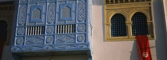 Low angle view of a window of a building Medina Kairwan Tunisia Canvas Art - Panoramic Images (36 x 13)