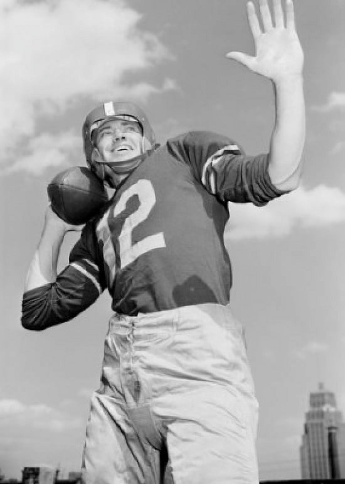 Low angle view of american football player Canvas Art - (18 x 24)