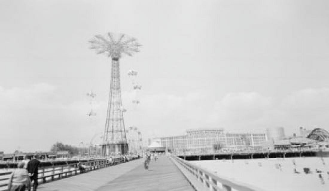 Low angle view of amusement park rides Steeplechase Park Coney Island Brooklyn New York City USA Canvas Art - (18 x 24)