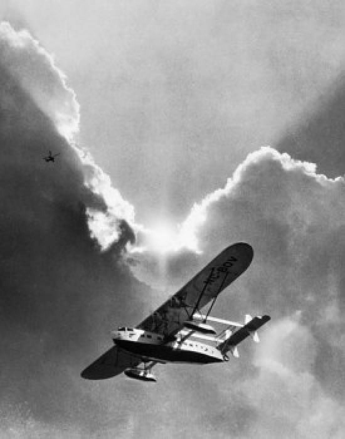 Low angle view of an aircraft in flight Canvas Art - (18 x 24)