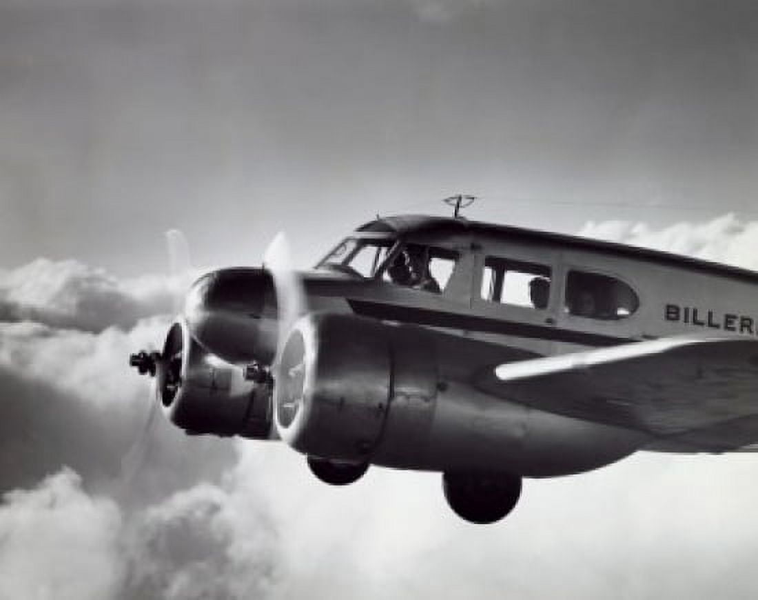 Low angle view of an aircraft in flight Twin Engine Cessna Canvas Art - (18 x 24)