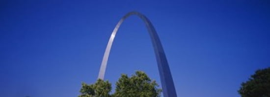Low angle view of an arch Gateway Arch St Louis Missouri USA Canvas Art - Panoramic Images (36 x 13)
