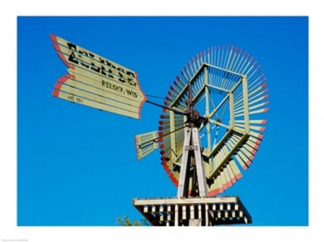 Low angle view of an industrial windmill Canvas Art - (24 x 18)