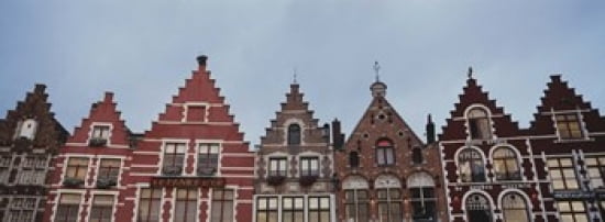 Low angle view of buildings Bruges Belgium Canvas Art - Panoramic Images (36 x 13)