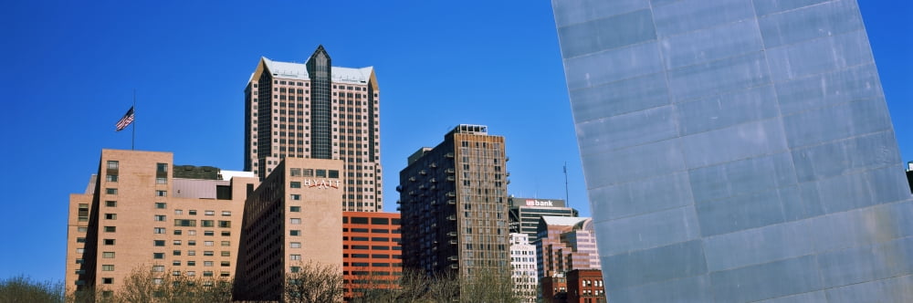 Low angle view of buildings Hyatt Hotel St Louis Missouri USA Canvas Art - Panoramic Images (27 x 9)