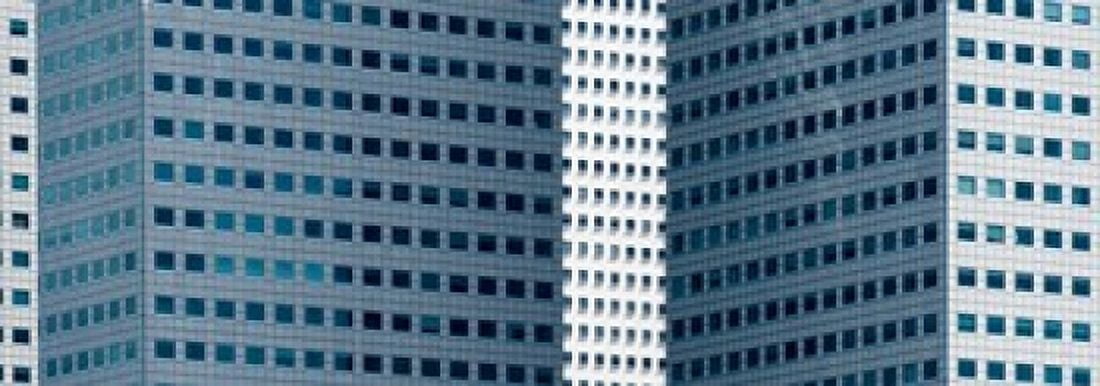 Low angle view of buildings Singapore Canvas Art - Panoramic Images (36 x 13)