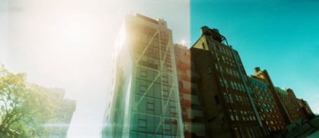 Low angle view of buildings from the High Line in Chelsea New York City New York State USA Canvas Art - Panoramic Images (15 x 6)