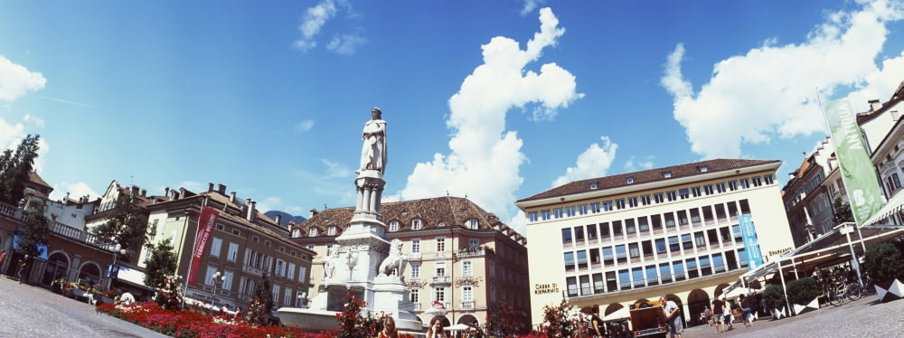Low angle view of buildings in a city Bolzano Trentino-Alto Adige Italy Canvas Art - Panoramic Images (36 x 12)