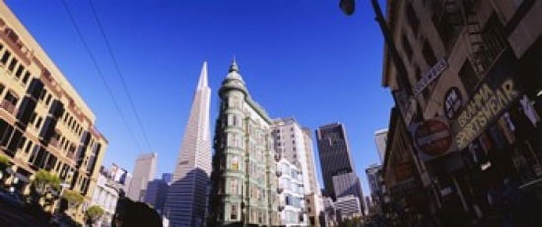 Low angle view of buildings in a city Columbus Avenue San Francisco California USA Canvas Art - Panoramic Images (15 x 6)