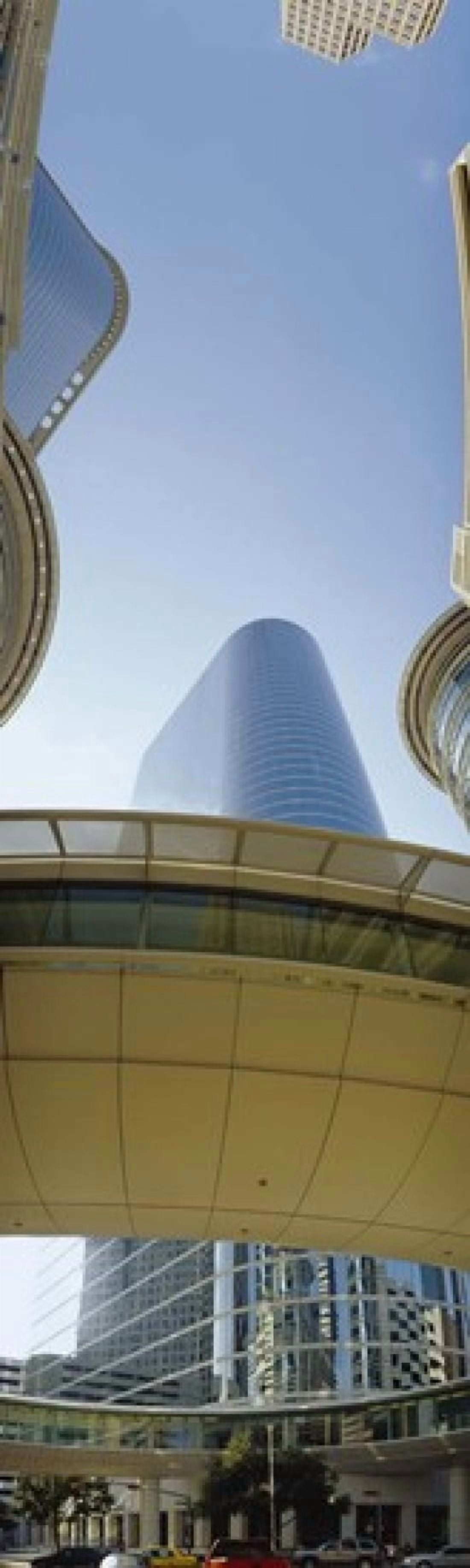 Low angle view of buildings in a city Enron Center Houston Texas USA Canvas Art - Panoramic Images (38 x 12)