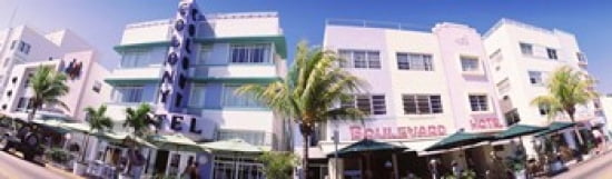 Low angle view of buildings in a city Miami Beach Florida USA Canvas Art - Panoramic Images (38 x 12)
