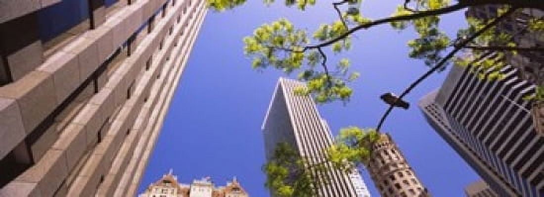 Low angle view of buildings in a city San Francisco California USA Canvas Art - Panoramic Images (18 x 7)