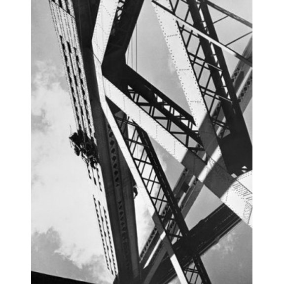 Low angle view of construction workers working on a structure Canvas Art - (18 x 24)