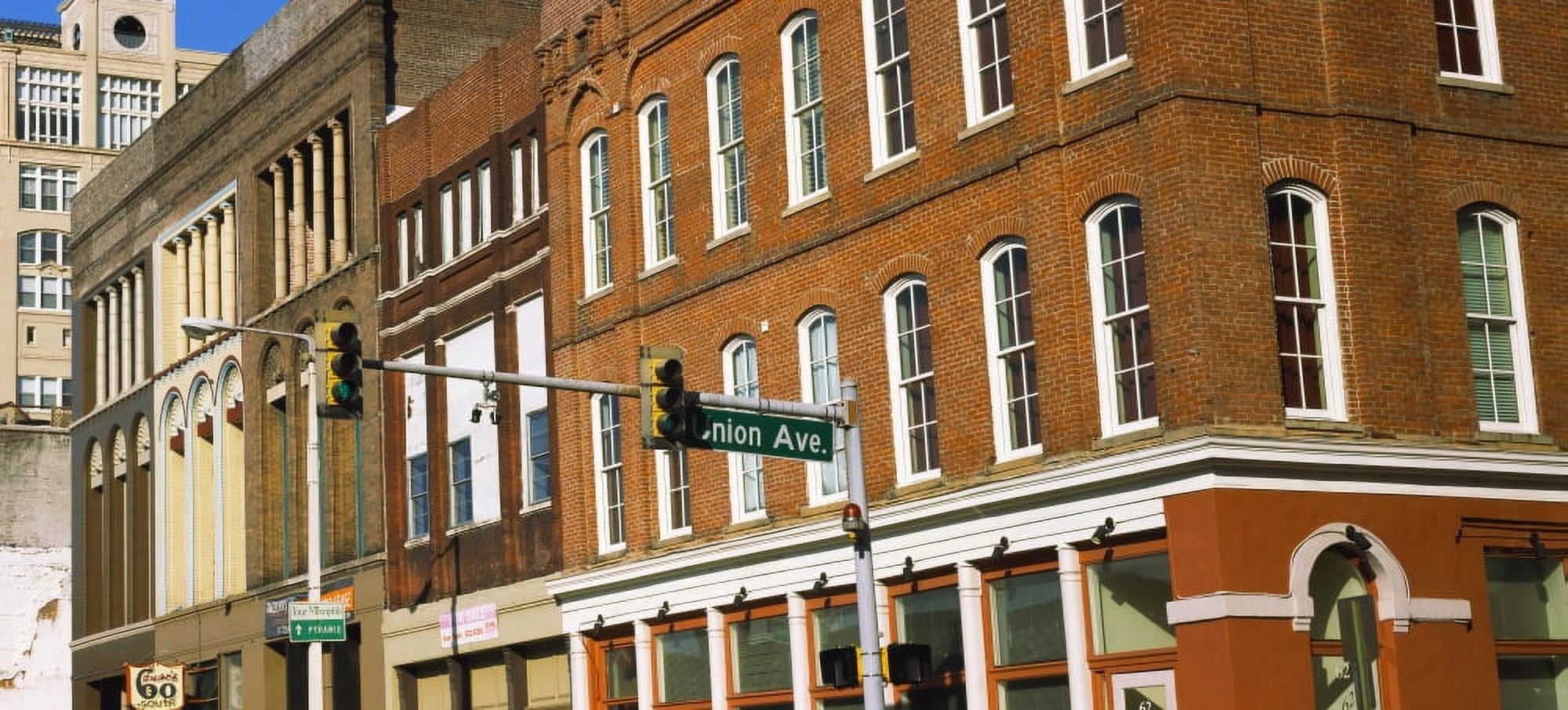 Low angle view of downtown buildings Memphis Tennessee USA Canvas Art - Panoramic Images (27 x 9)