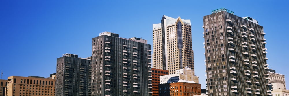 Low angle view of downtown buildings St Louis Missouri USA Canvas Art - Panoramic Images (27 x 9)