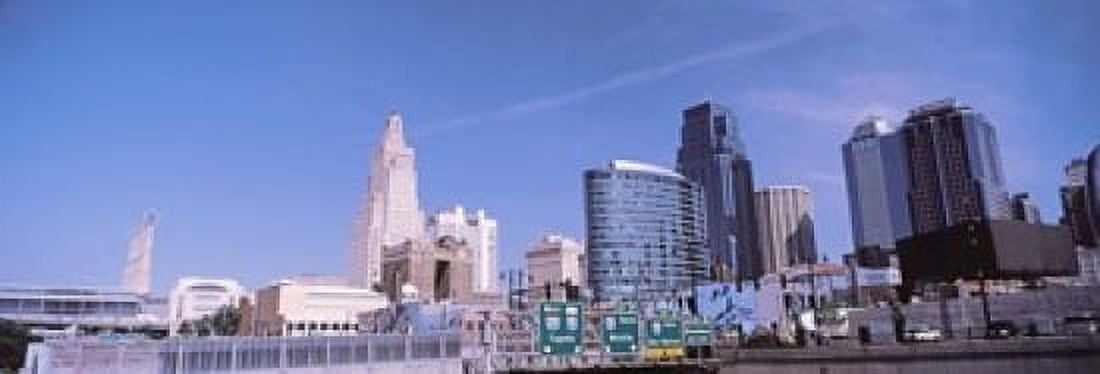 Low angle view of downtown skyline Kansas City Missouri USA Canvas Art - Panoramic Images (18 x 7)
