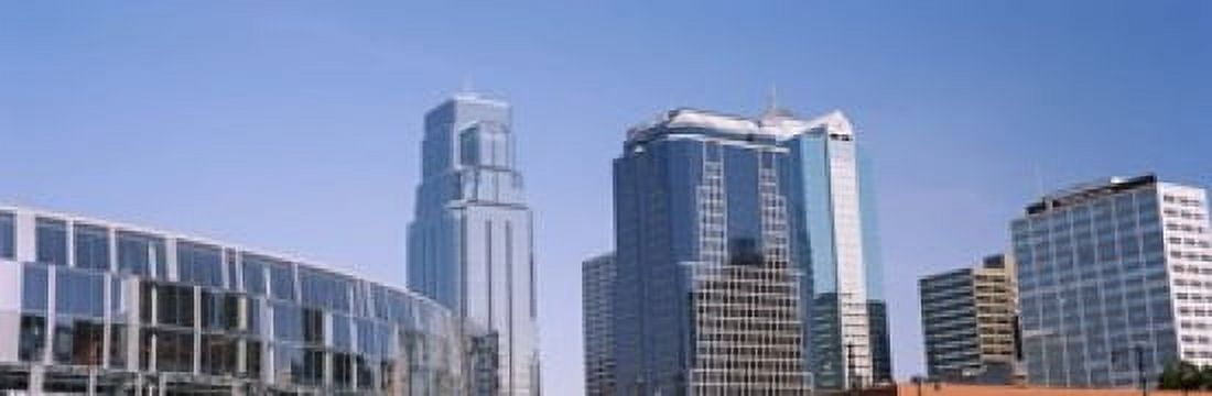 Low angle view of downtown skyline Town Pavilion Kansas City Missouri USA Canvas Art - Panoramic Images (18 x 6)