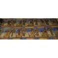thumbnail image 1 of Low angle view of fresco on the walls of a monastery  Rila Monastery  Bulgaria Poster Print by  - 36 x 12, 1 of 1