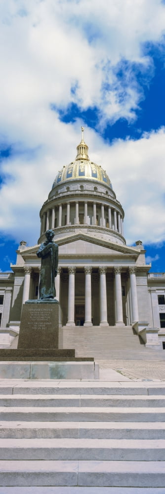 Low angle view of government building West Virginia State Capitol Charleston Kanawha County West Virginia USA Canvas Art - Panoramic Images (27 x 9)