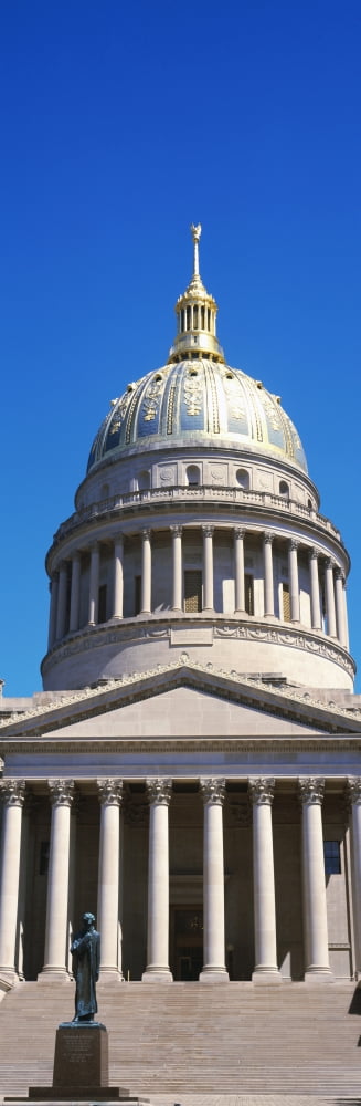 Low angle view of government building West Virginia State Capitol Charleston Kanawha County West Virginia USA Canvas Art - Panoramic Images (27 x 9)
