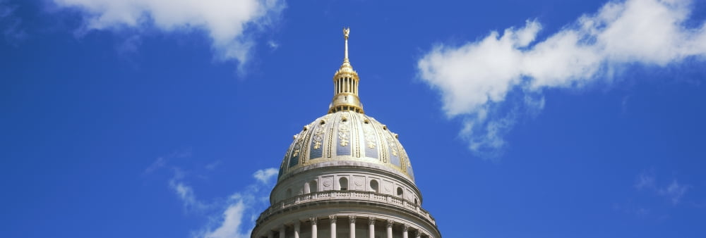 Low angle view of government building West Virginia State Capitol Charleston Kanawha County West Virginia USA Canvas Art - Panoramic Images (36 x 12)