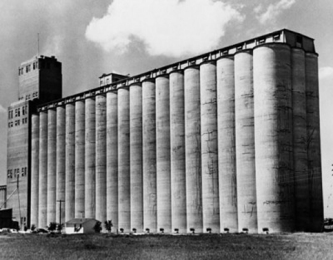 Low angle view of grain elevator Amarillo Texas USA Canvas Art - (18 x 24)