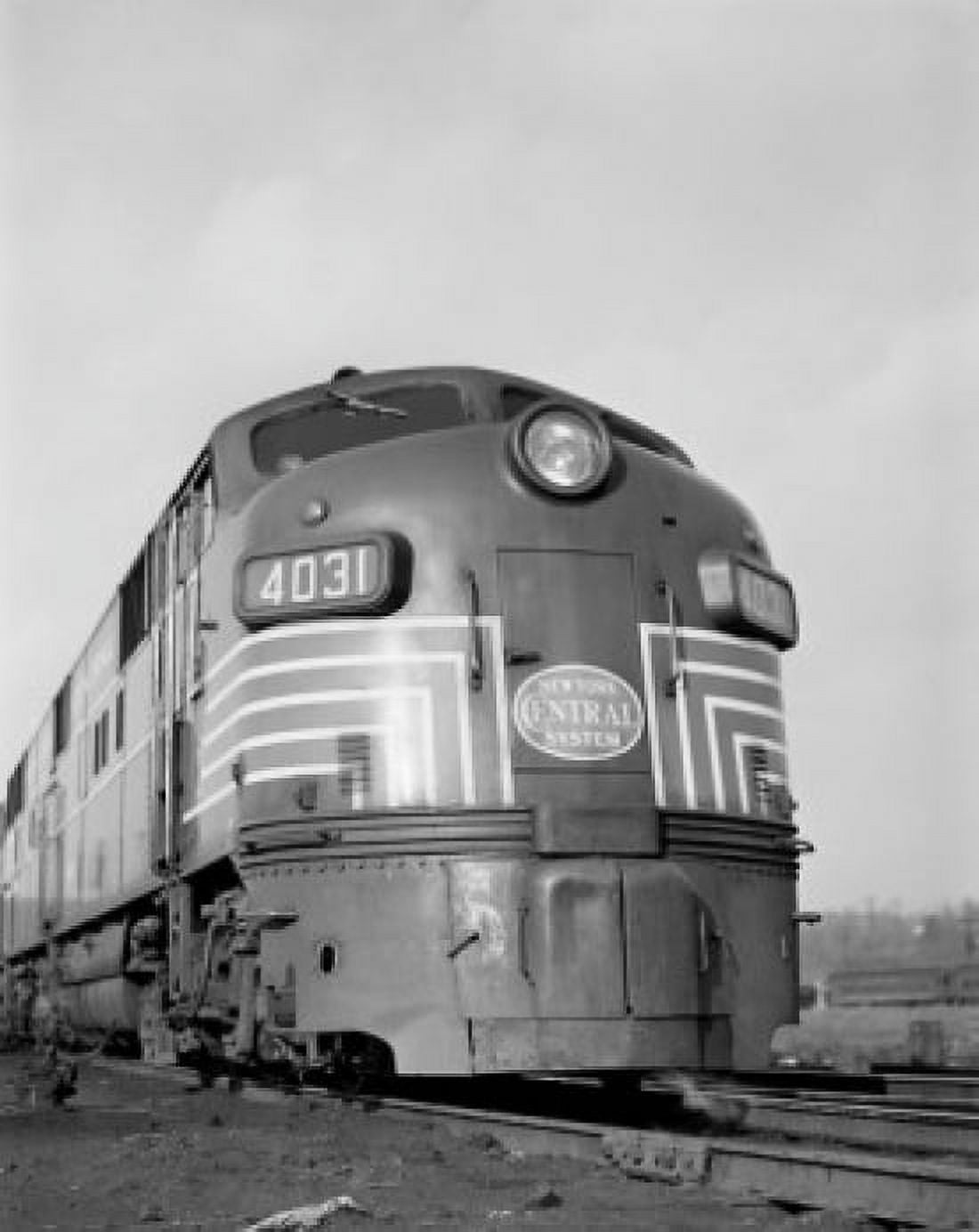 Low-angle view of historic diesel Locomotive Canvas Art - (24 x 36)