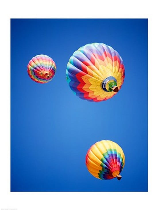 Low angle view of hot air balloons in the sky Albuquerque New Mexico USA Canvas Art - (18 x 24)