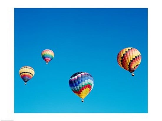 Low angle view of hot air balloons in the sky Albuquerque New Mexico USA Canvas Art - (24 x 18)