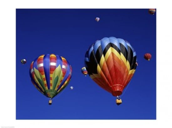 Low angle view of hot air balloons rising Albuquerque International Balloon Fiesta Albuquerque New Mexico USA Canvas Art - (24 x 18)