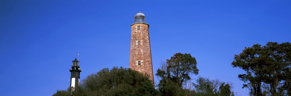 Low angle view of lighthouse Cape Henry Lighthouse Virginia Beach Virginia USA Canvas Art - Panoramic Images (27 x 9)